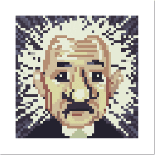 Albert Einstein pixel art Posters and Art